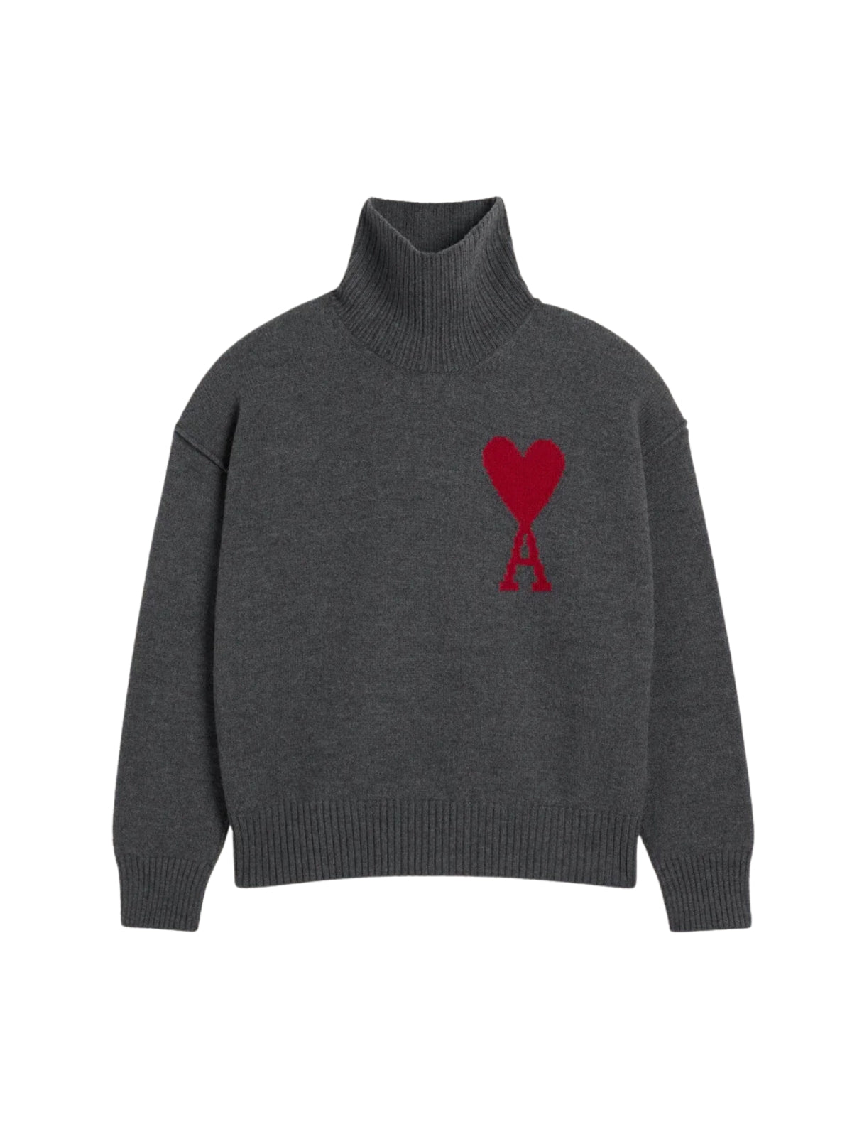Ami Sweater Logo Big Logo Grey