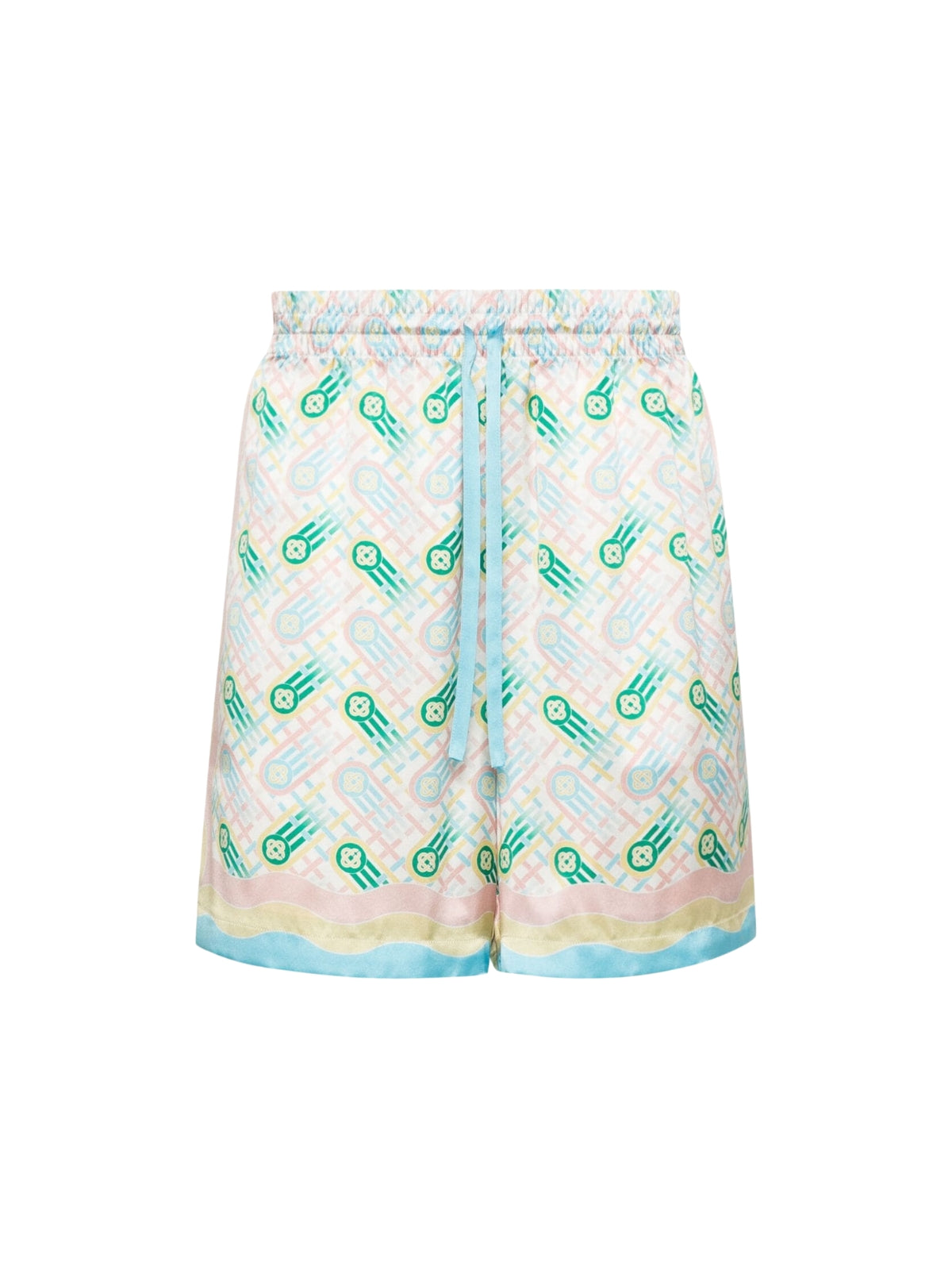 Casablanca Shorts Silk Ping Pong White