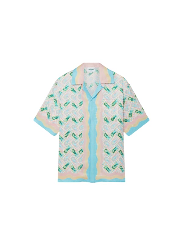 Casablanca Shirt Silk Ping Pong Whitegr