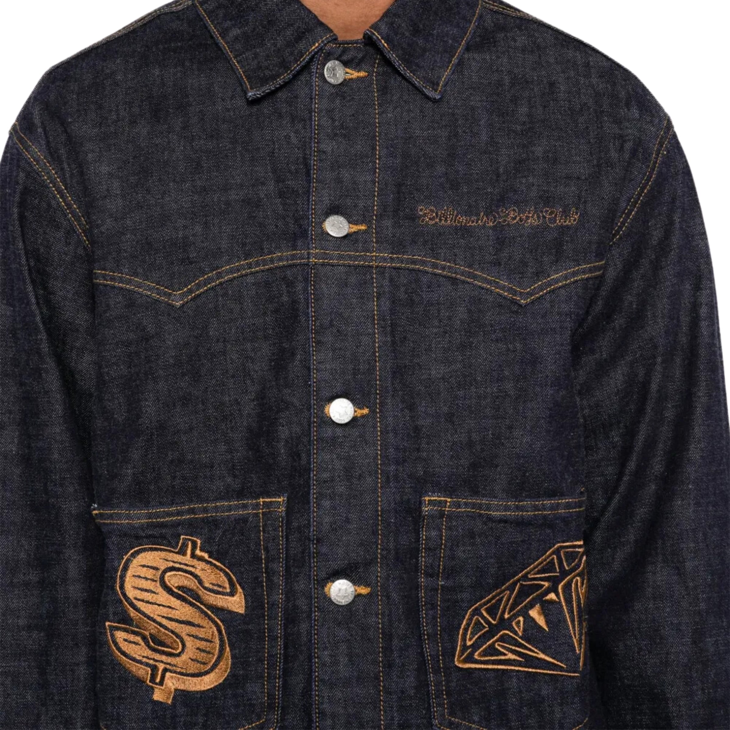 Billionaire Boys Club Jacket Diamonds & Dollars Pocket Logo Indigo