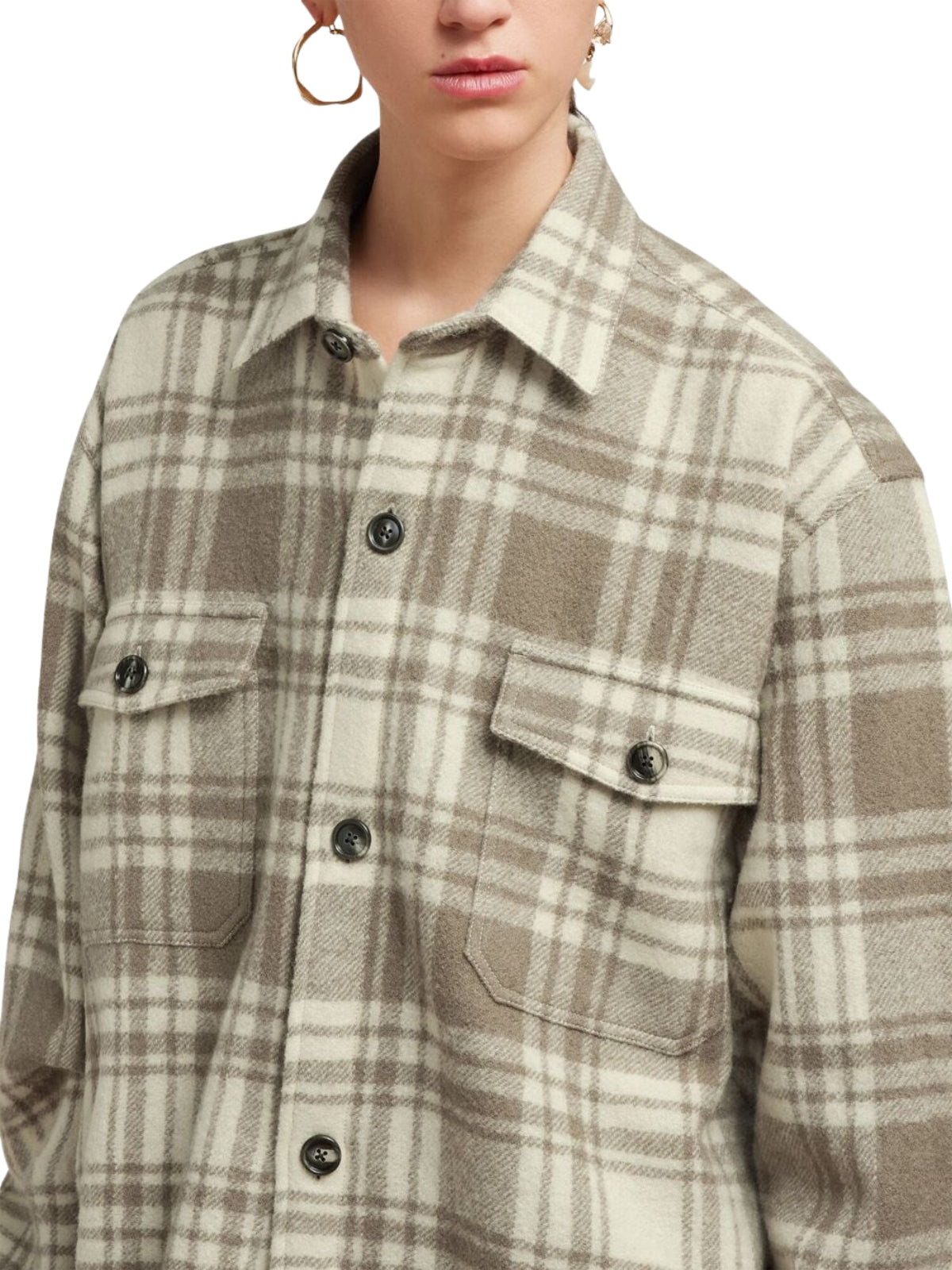 Ami Shirt Checkered Grey-White