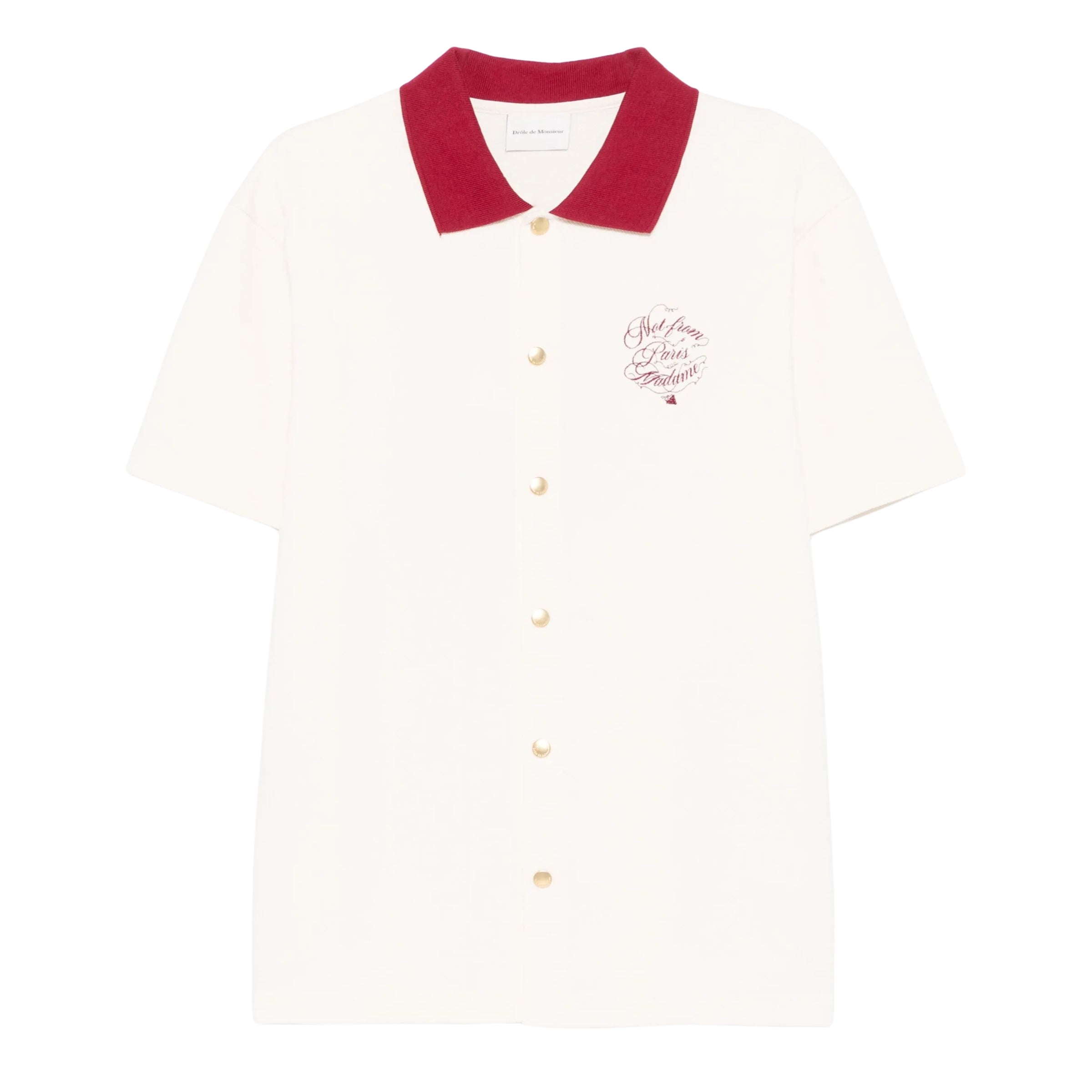 Drole De Monsieur Shirt Slogan Cream
