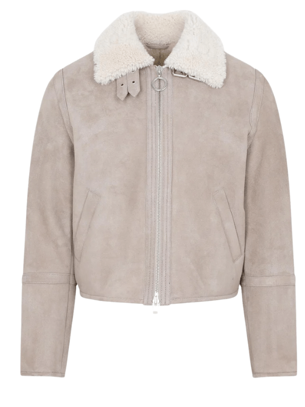 Ami Jacket Suede Mix Brown