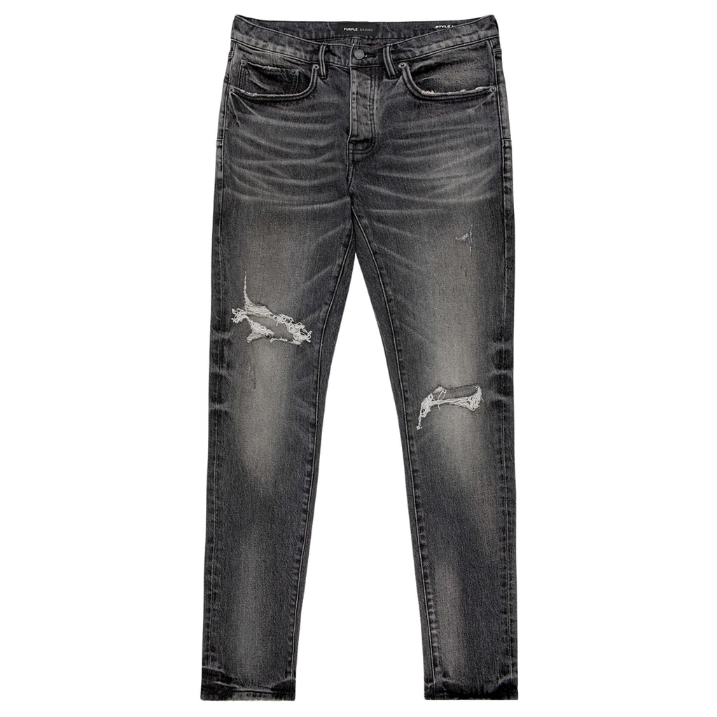 Purple Jeans Knee Rip Black