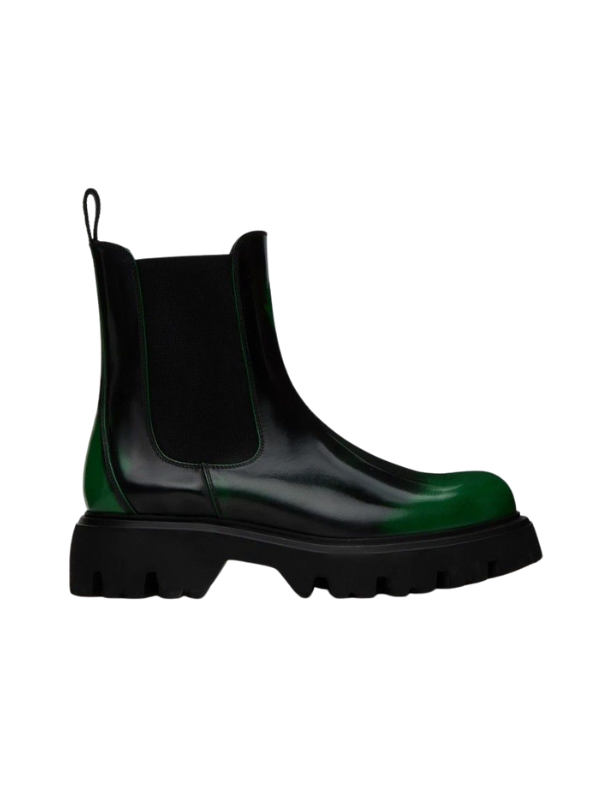 Msgm Boots Ladies Commando Elastic Black-Green