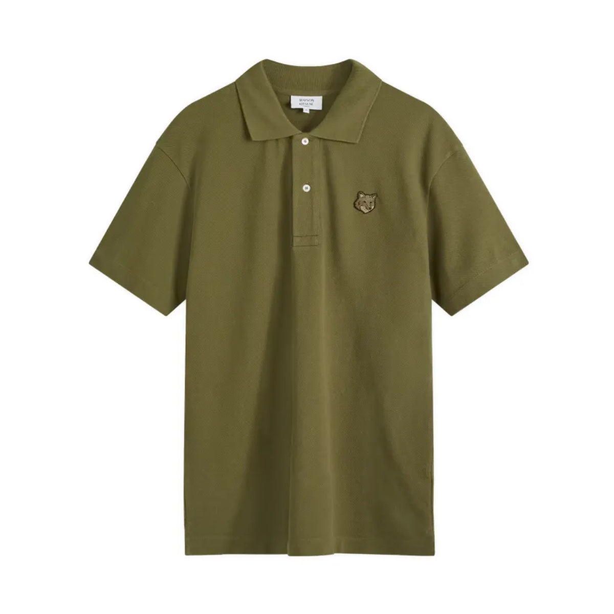 Maison Kitsune Golfer Bold Fox Head Military Green