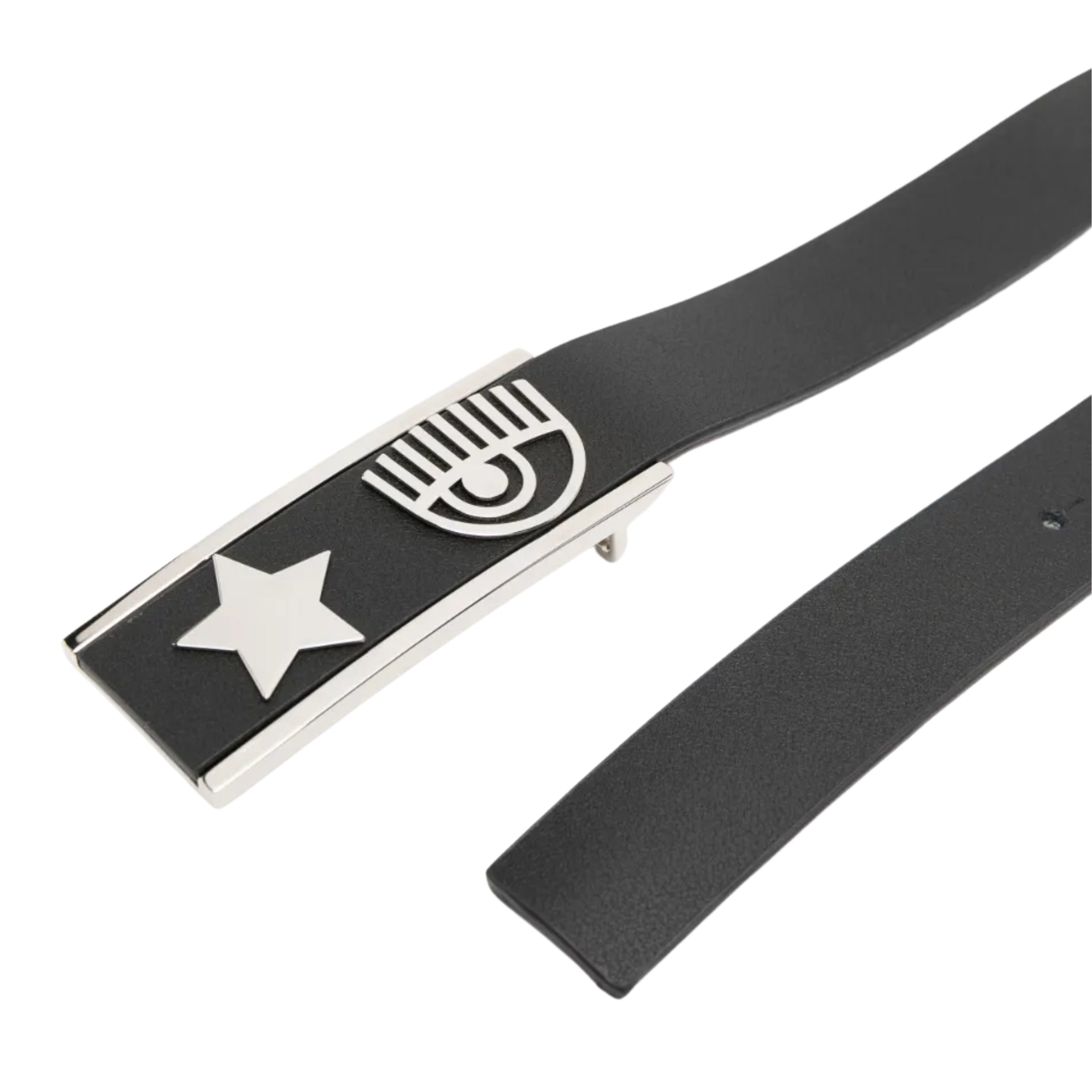 Chiara Ferragni Belt Eyelike Logo Star Black