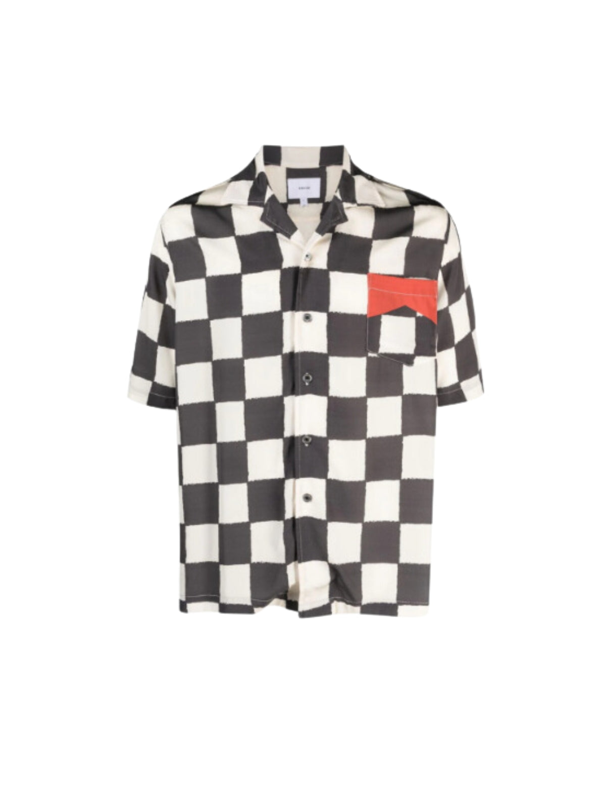 Rhude Shirt Checkered Ivory-Black-Red