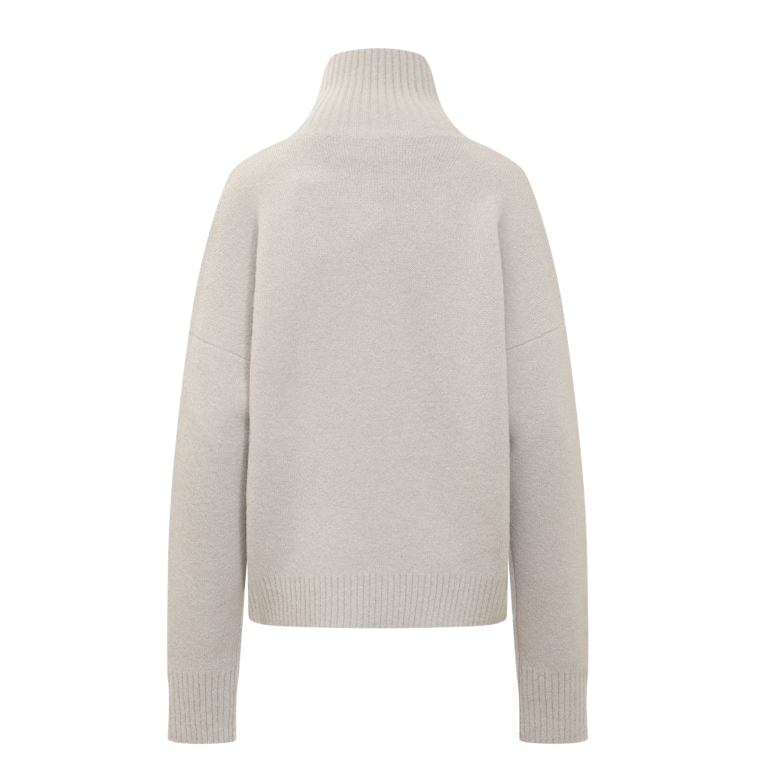 Ami Turtleneck De Coeur Logo Grey
