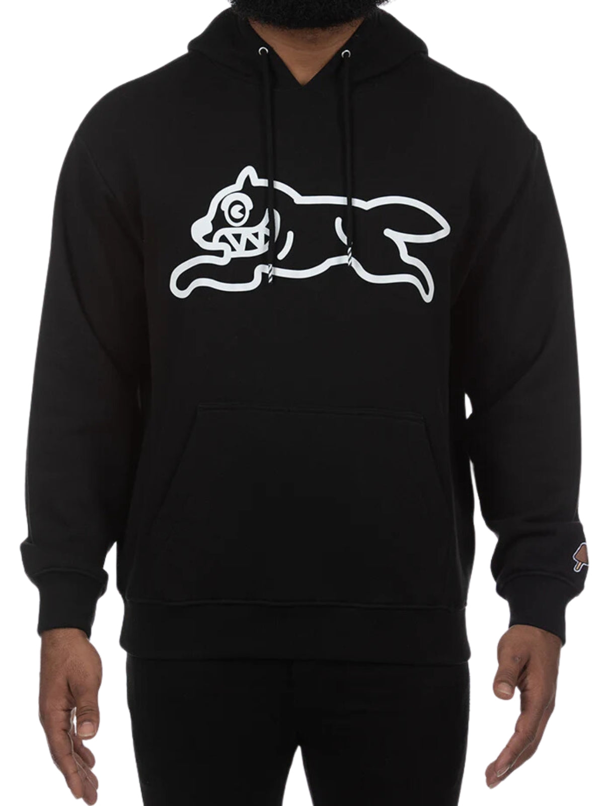 Ice-Cream Hoodie Running Dog Black
