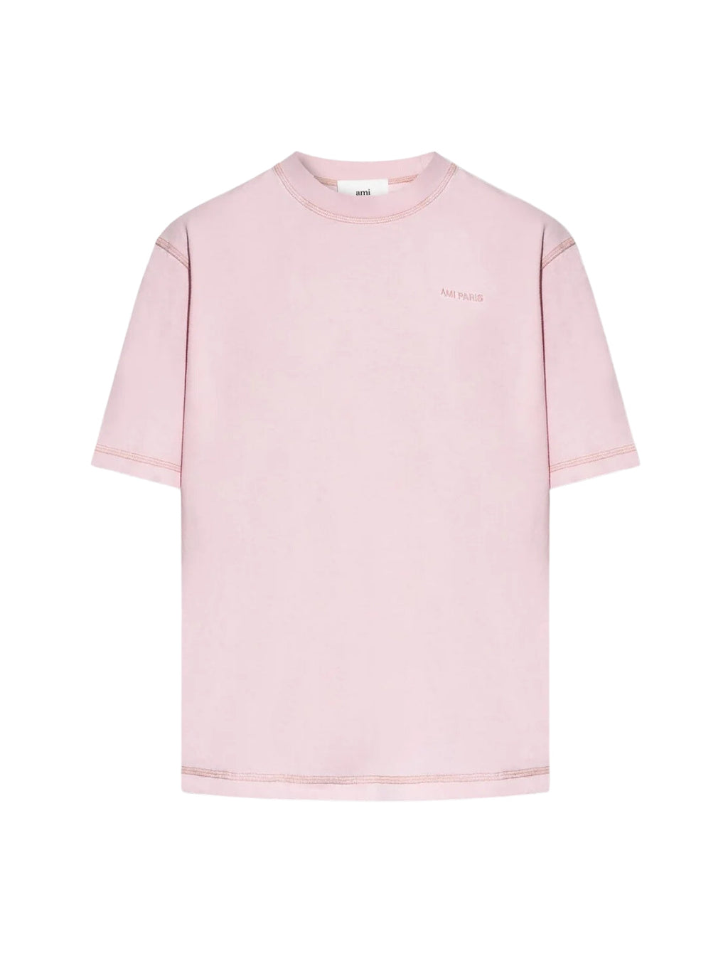 Ami T-Shirt Ami Paris Logo Pink