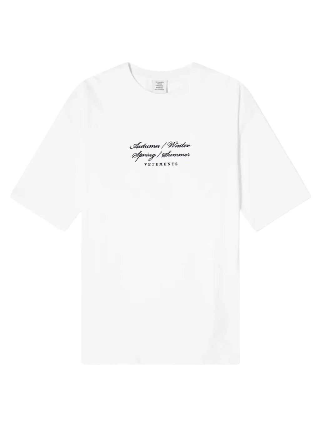 Vetements T-Shirt Seasons White