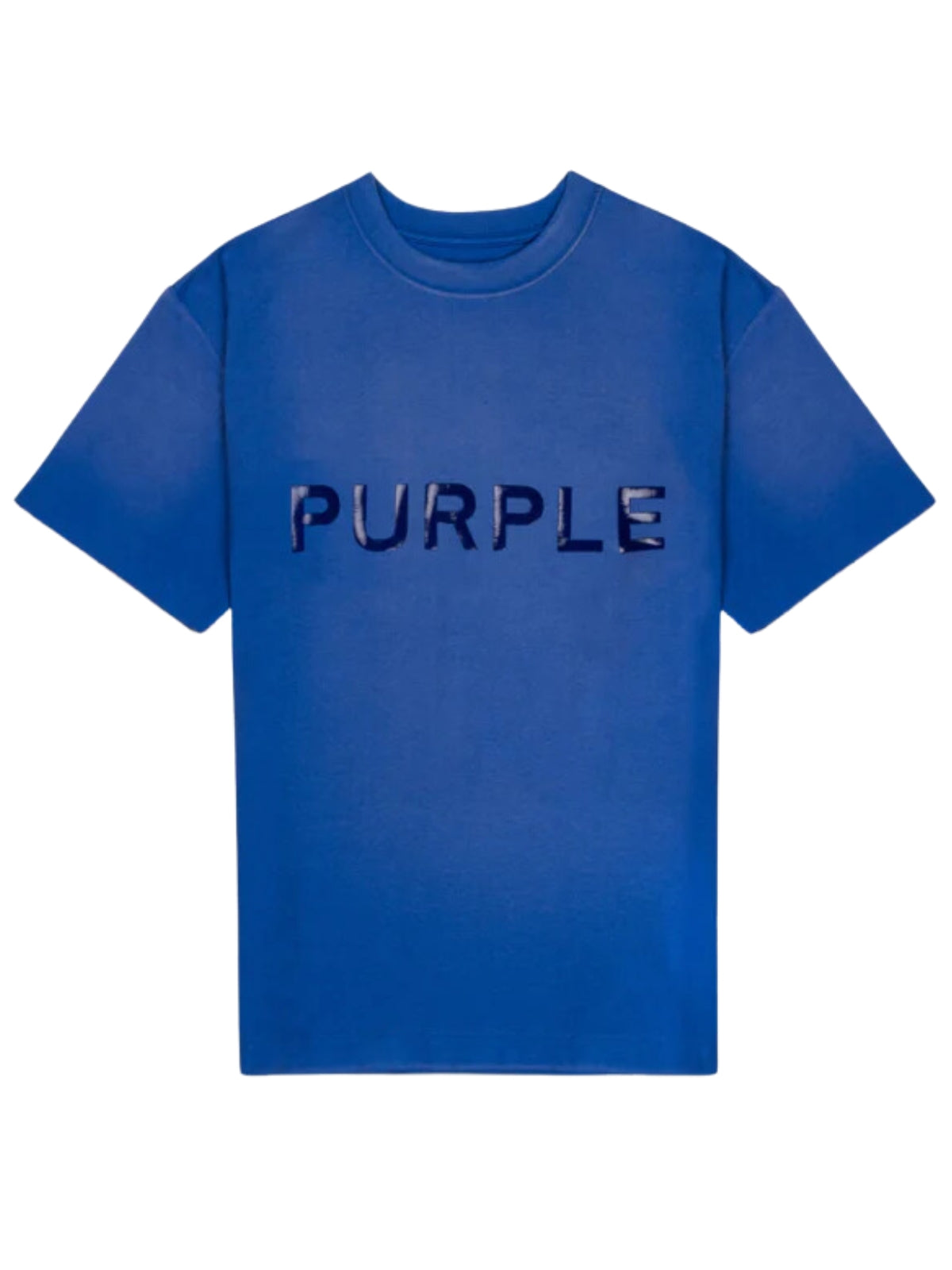 Purple T-Shirt Textured Jersey Blue