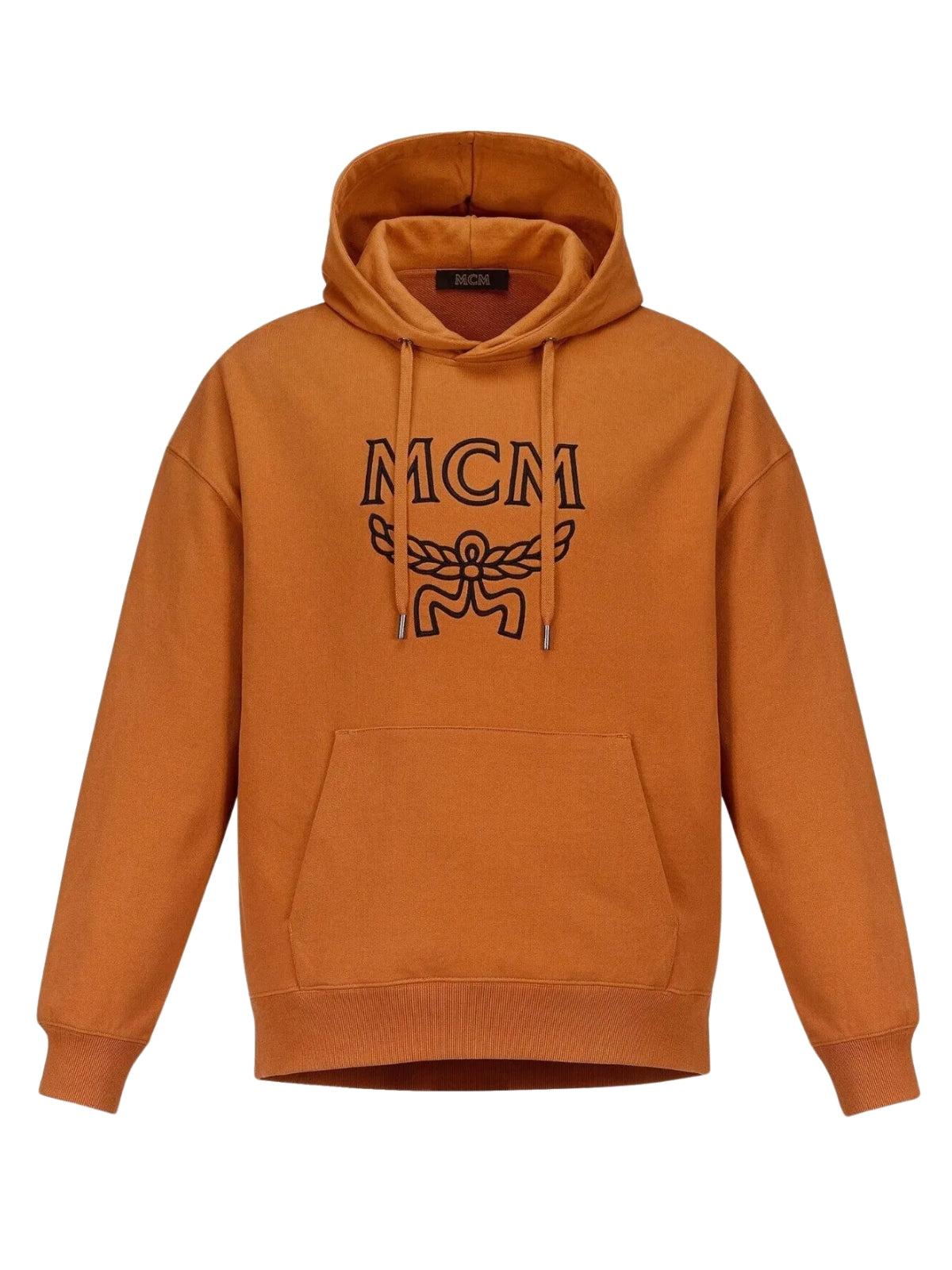 Mcm Sweater Logo Hoodie Cognac