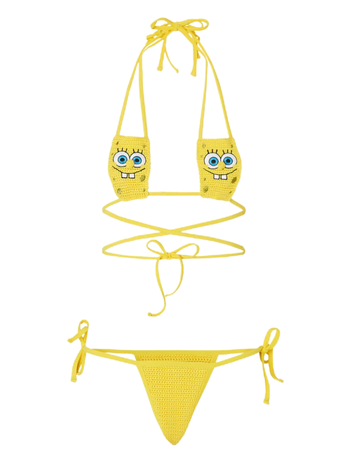 Gcds Bikini Knit Sponge Bob Yellow