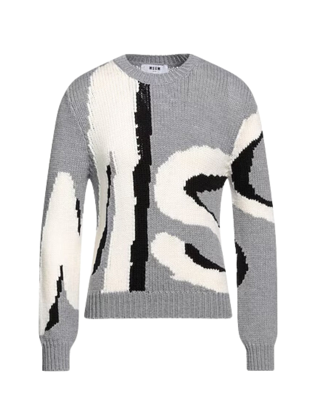 Msgm  Sweater Slim Logo Grey