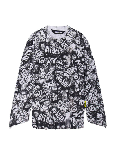 Barrow Jacket Allover Print Logo Black-White