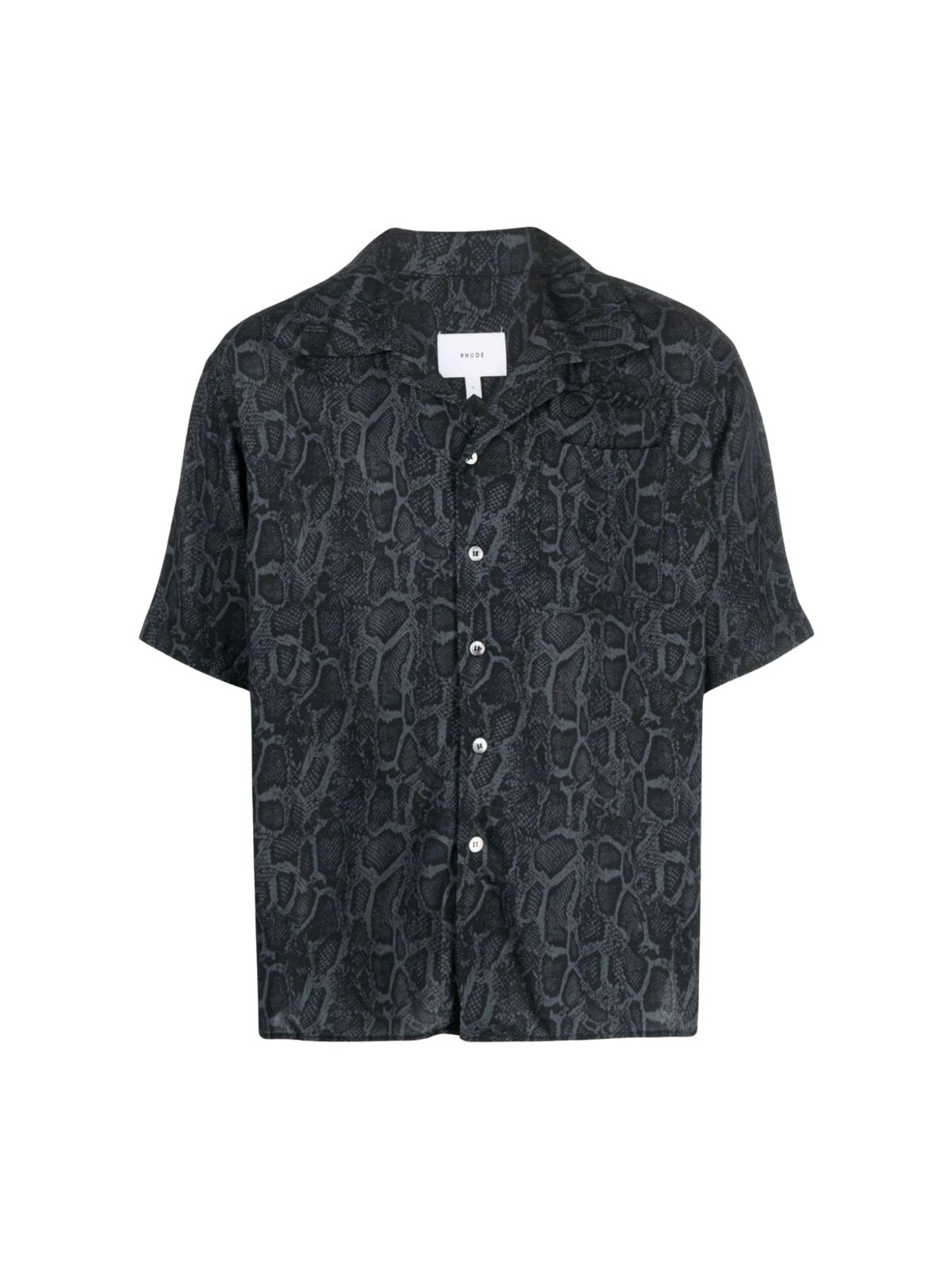 Rhude Shirt Rayon Snake Black
