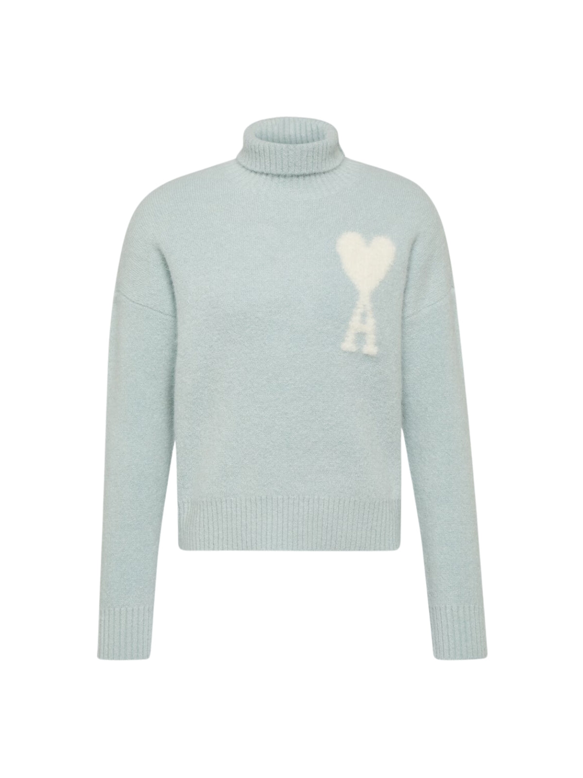 Ami Turtleneck Logo Powder Blue