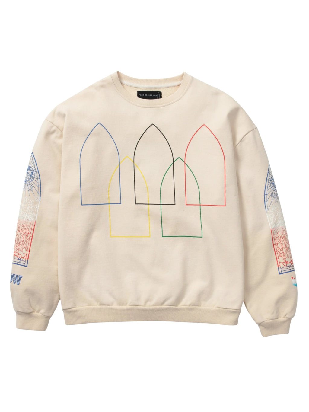 Who Decides War Hoodie Interwined Windows Ivory