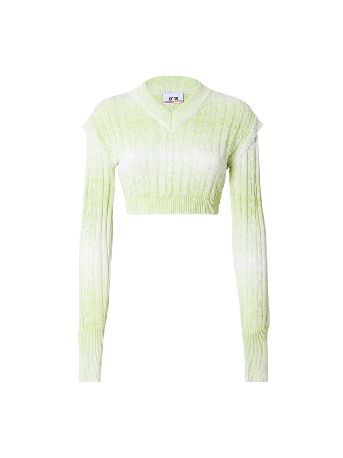 Gcds Crop Top Braids Lime