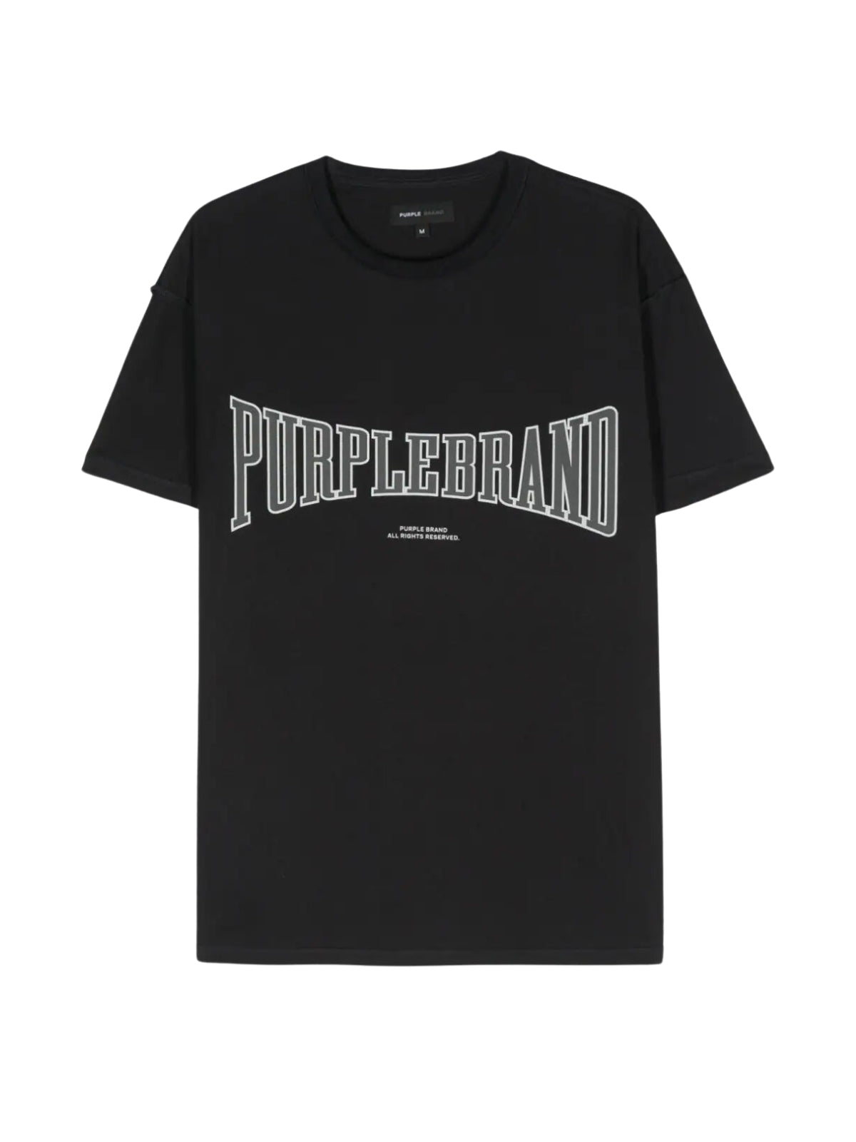 Purple T-Shirt Textured Inside Out Black