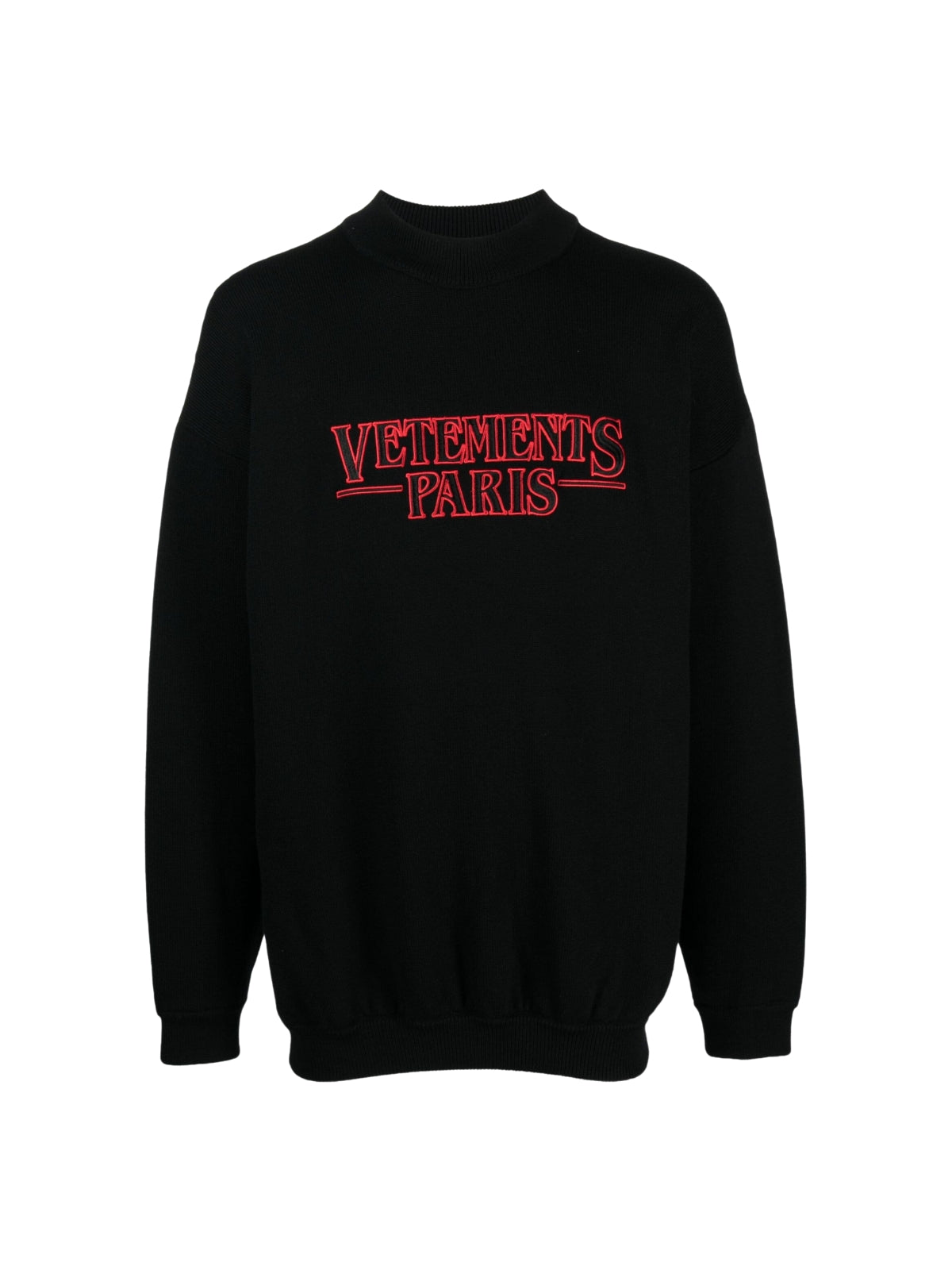 Vetements Sweater Knit Paris Black