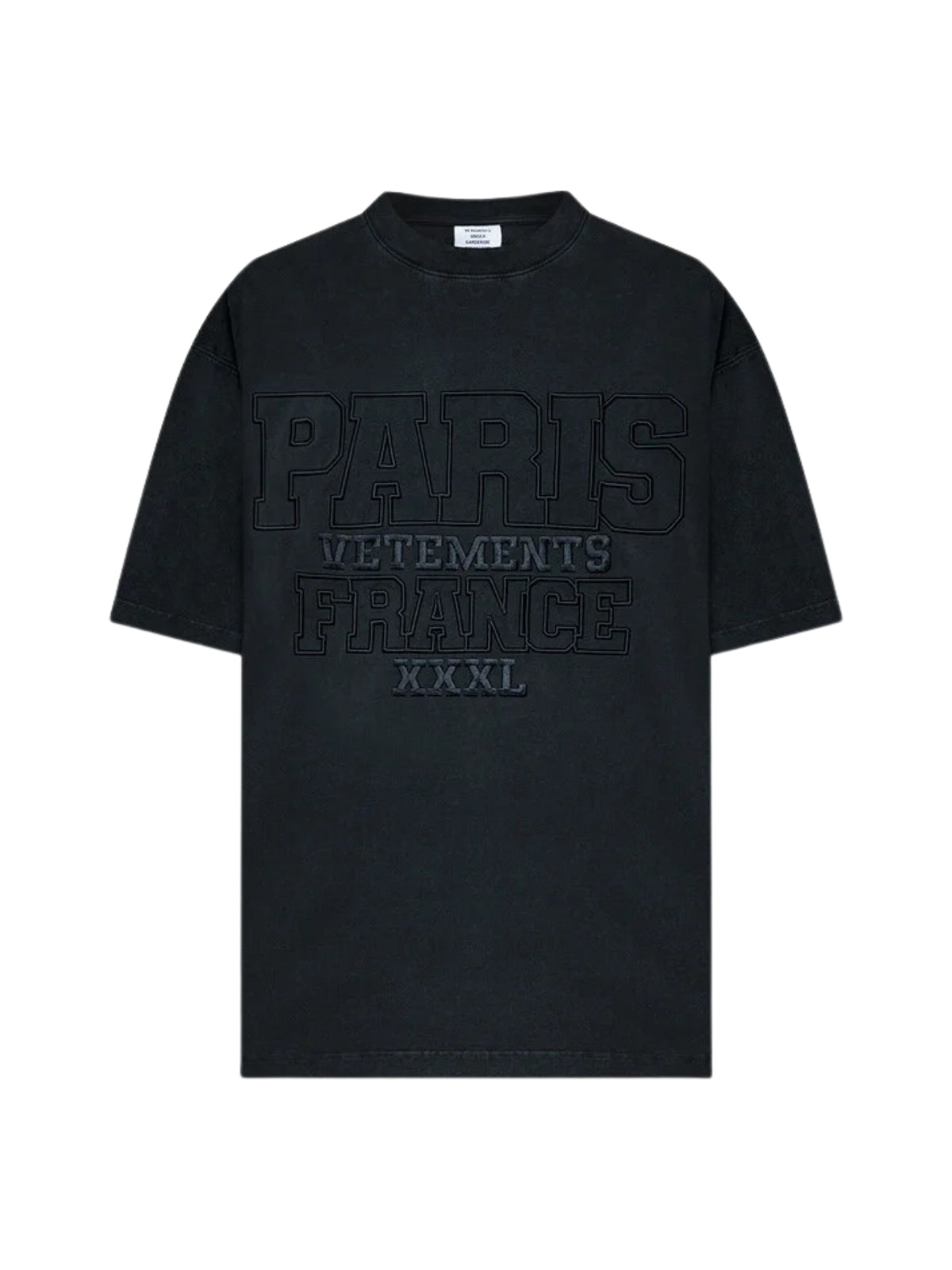 Vetements T-Shirt Paris 3D Black