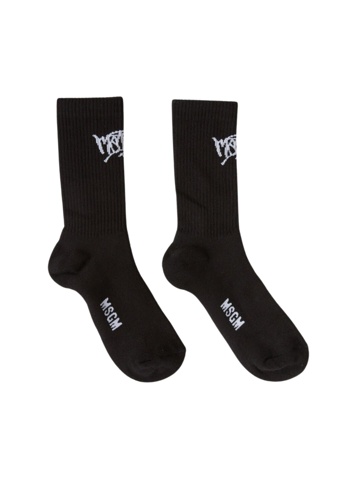 Msgm Socks Logo Black