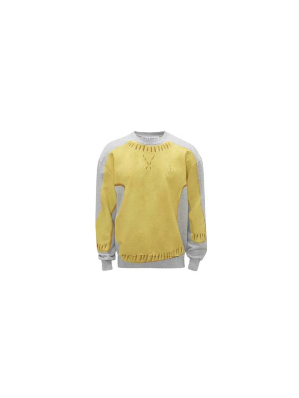 Jw Anderson Sweater Clay Trompe L'oeil Grey Melange