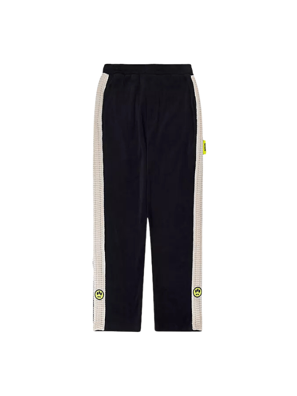 Barrow Track Pants Side Straps Black-White