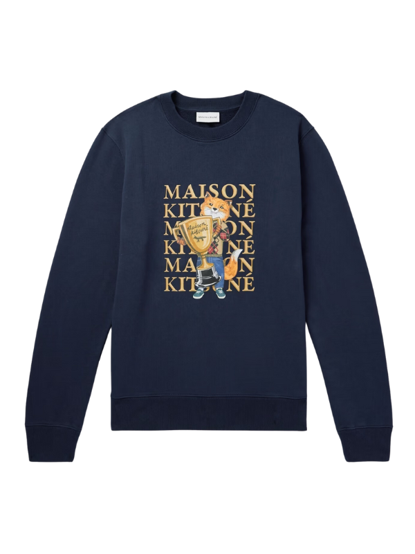 Maison Kitsune Sweater Fox Champion Navy