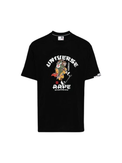 Aape T-Shirt Graphic Print Universe Black
