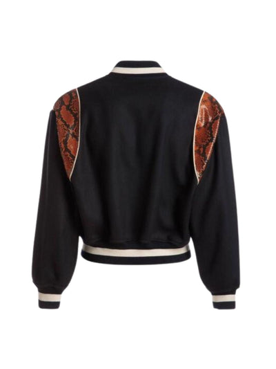 Bally Jacket Varsity Button Down White-Navy