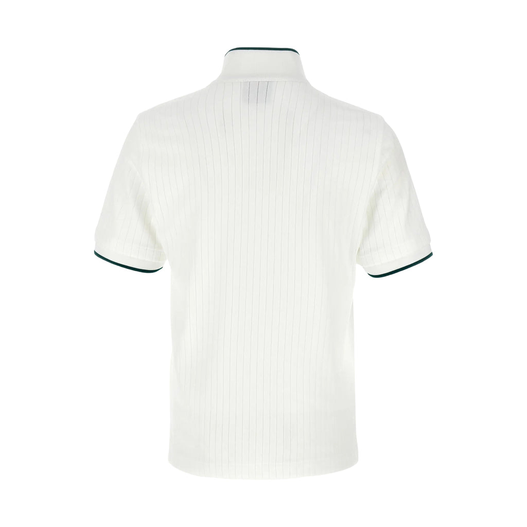 Casablanca T-Shirt Velour 1/4 Zip Top White