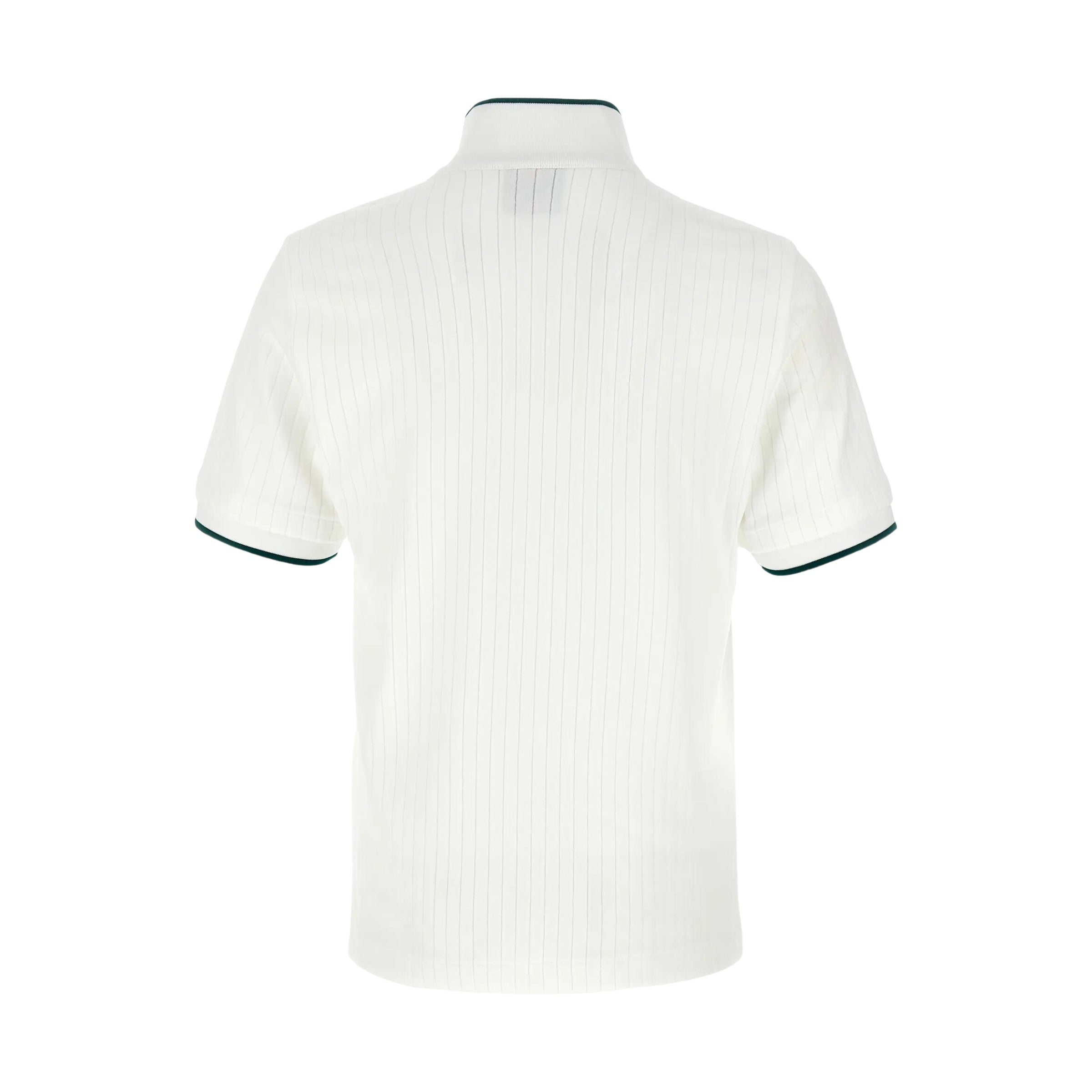 Casablanca T-Shirt Velour 1/4 Zip Top White