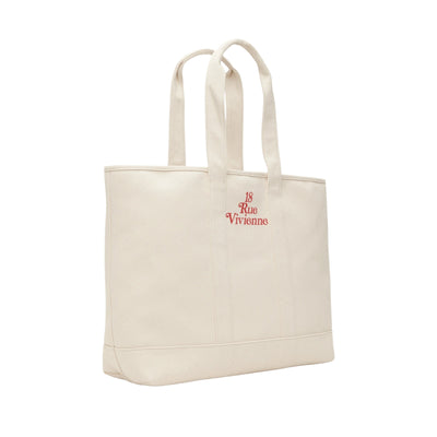 Kenzo Bag Tote Logo Ecru-Red