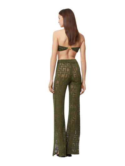 Gcds Pants Monogram Macrame Green