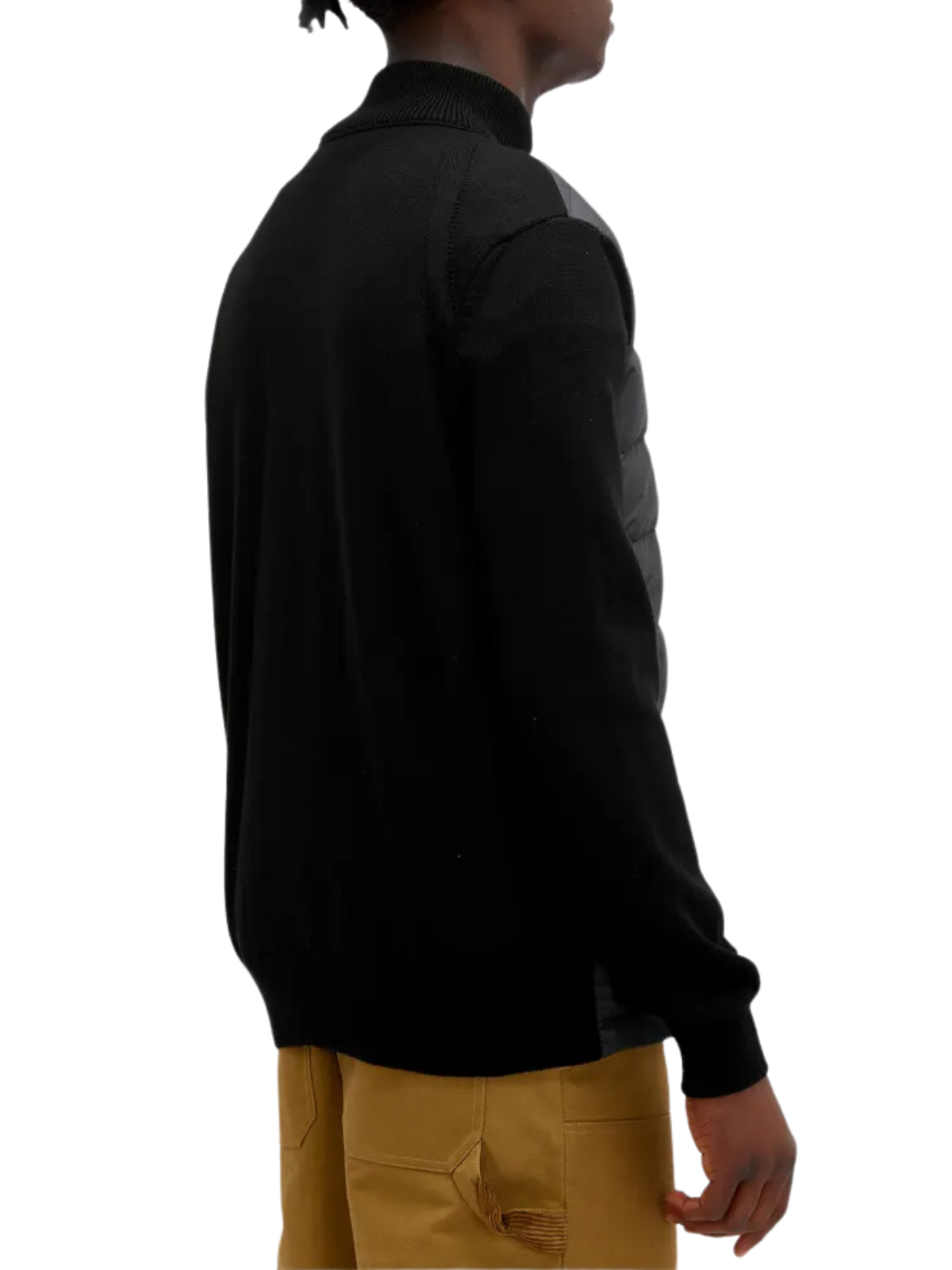 Moncler Cardigan Padded Logo Black