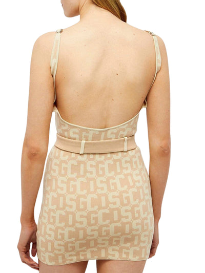 Gcds Dress Matilda Monogram Light Brown