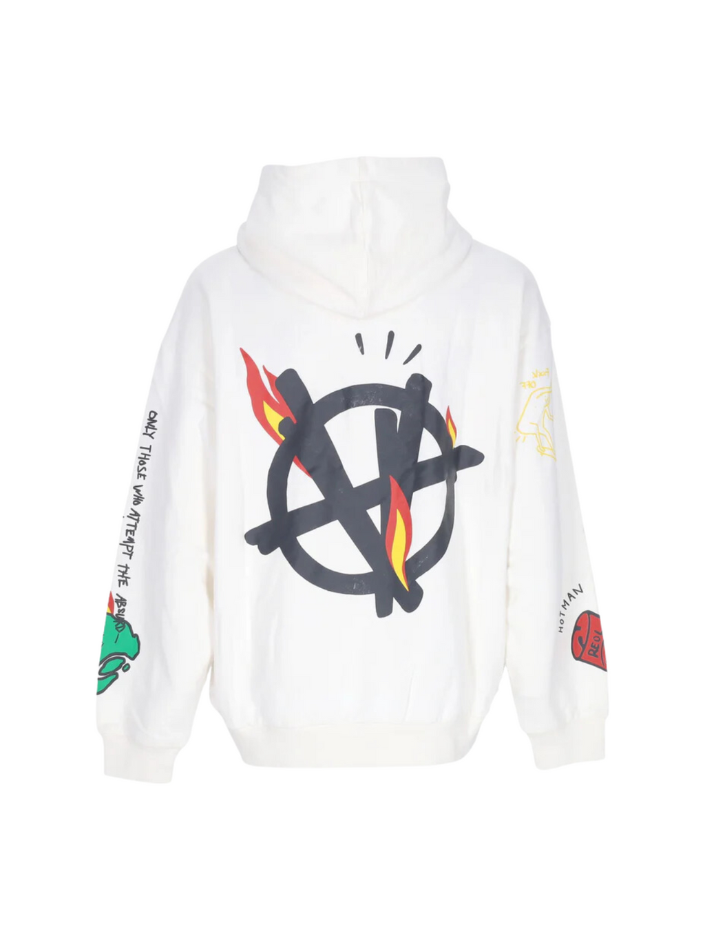 Acupuncture Hoodie Flamed Logo White