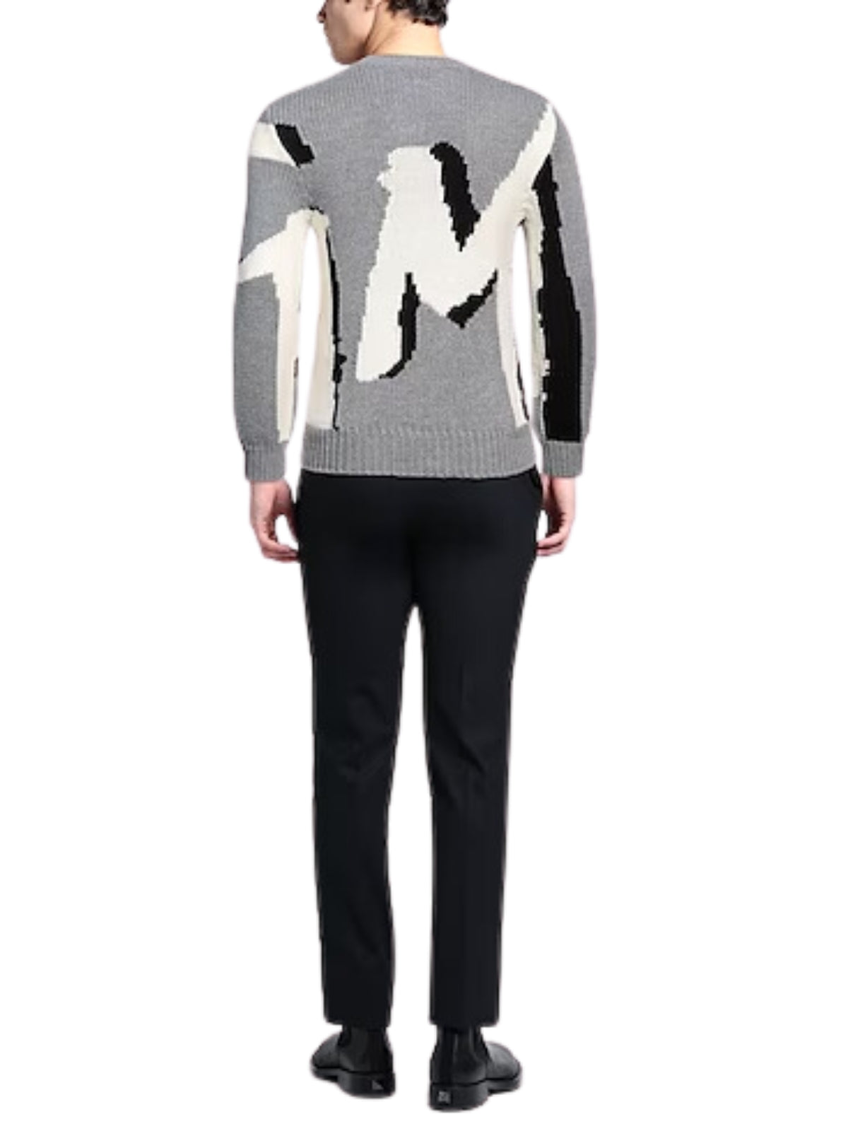Msgm  Sweater Slim Logo Grey