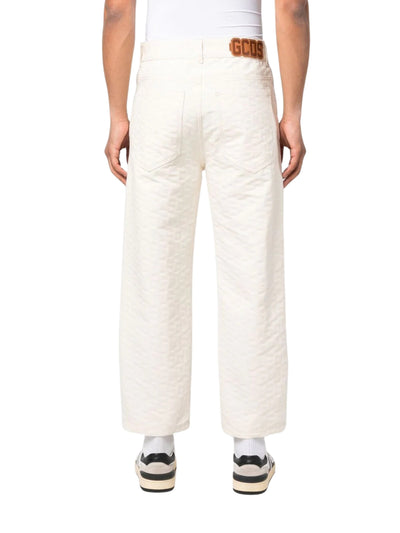 Gcds Pants Embossed Off-White