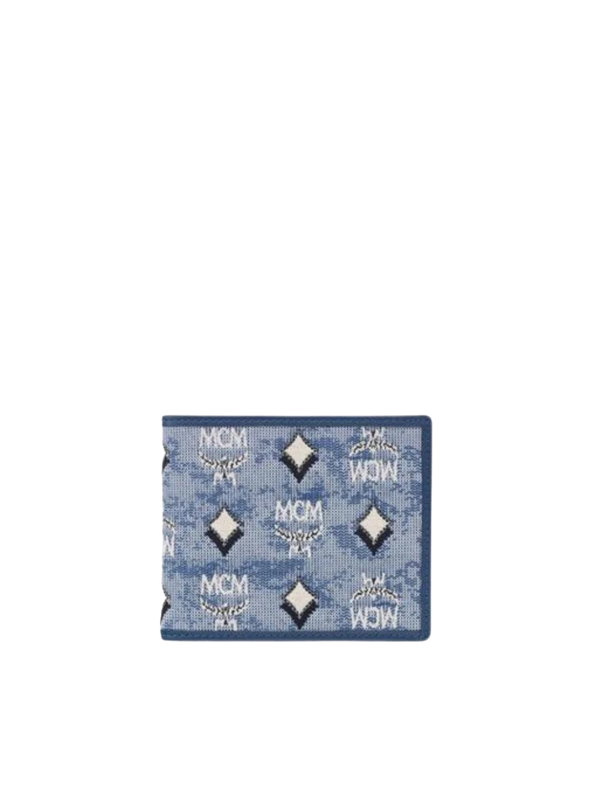 Mcm Wallet Logo Denim