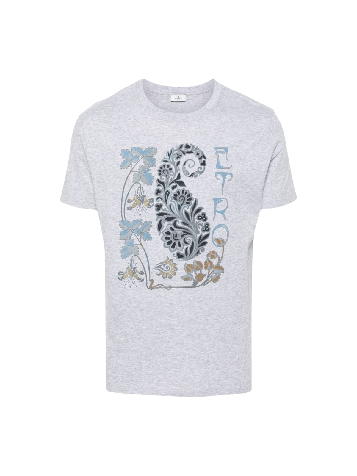 Etro T-Shirt Roma Paisley Print Grey