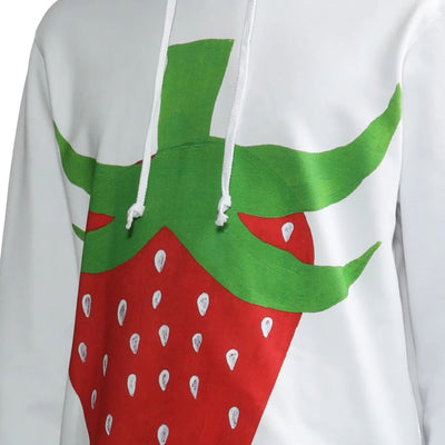 Comme Des Cargons Sweater Strawberry White