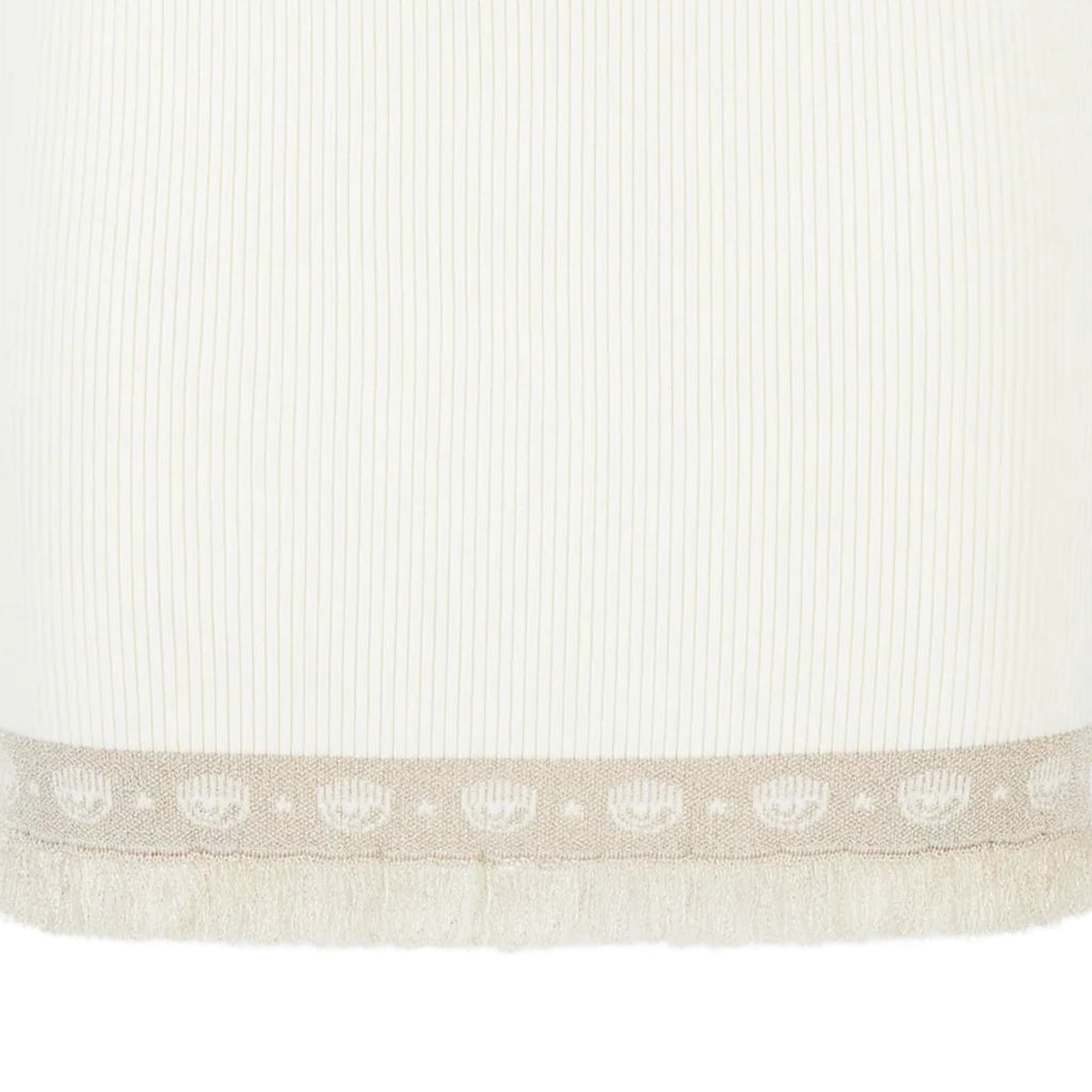 Chiara Ferragni Skirt Logo Mania Knit White
