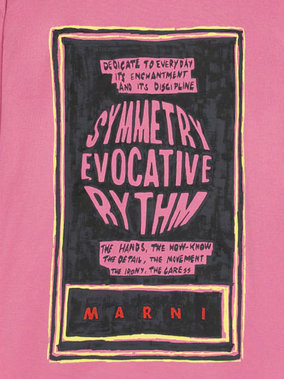 Marni T-Shirt Centre Slogan Pink