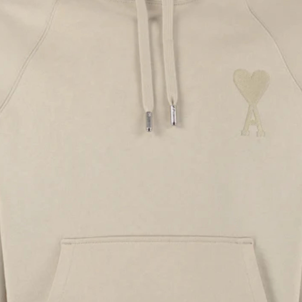 Ami Sweater Mono Logo Hoodie Beige
