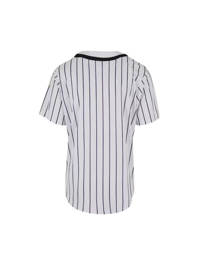 Karl Kani T-Shirt Pinstripe Baseball White-Black-Purple